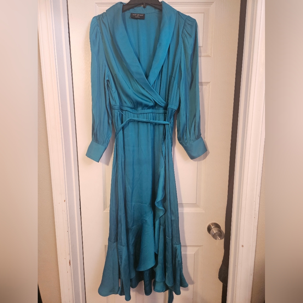 Lane Bryant Teal Long-Sleeve Dress